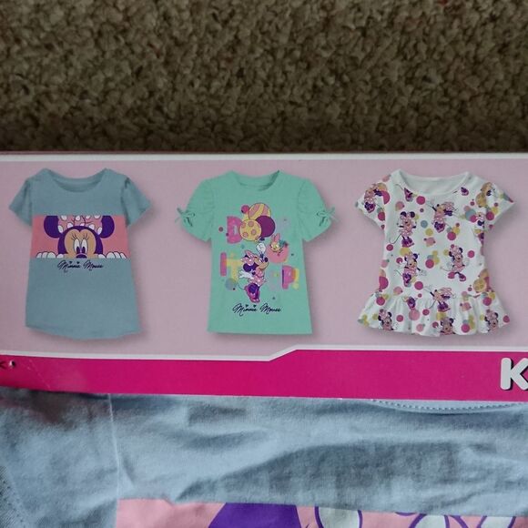 Disney Minnie Girls Cotton graphic T-Shirts 4 Pack - size 6 - Picture 13 of 13